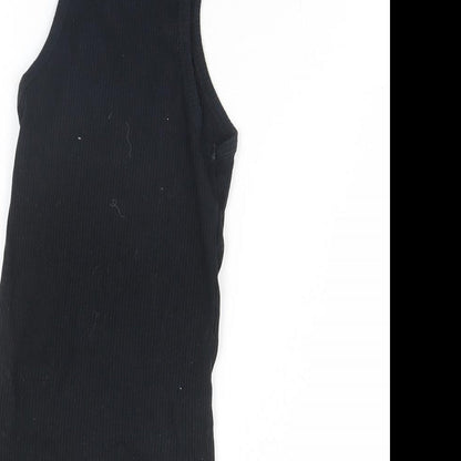 Womens UK Size 6 Topshop Black Basic Tank