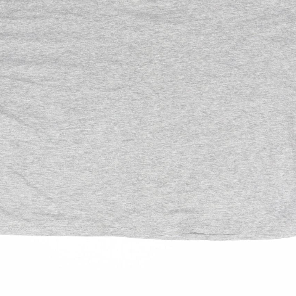 Womens UK Size S Divided Grey Cropped T-Shirt