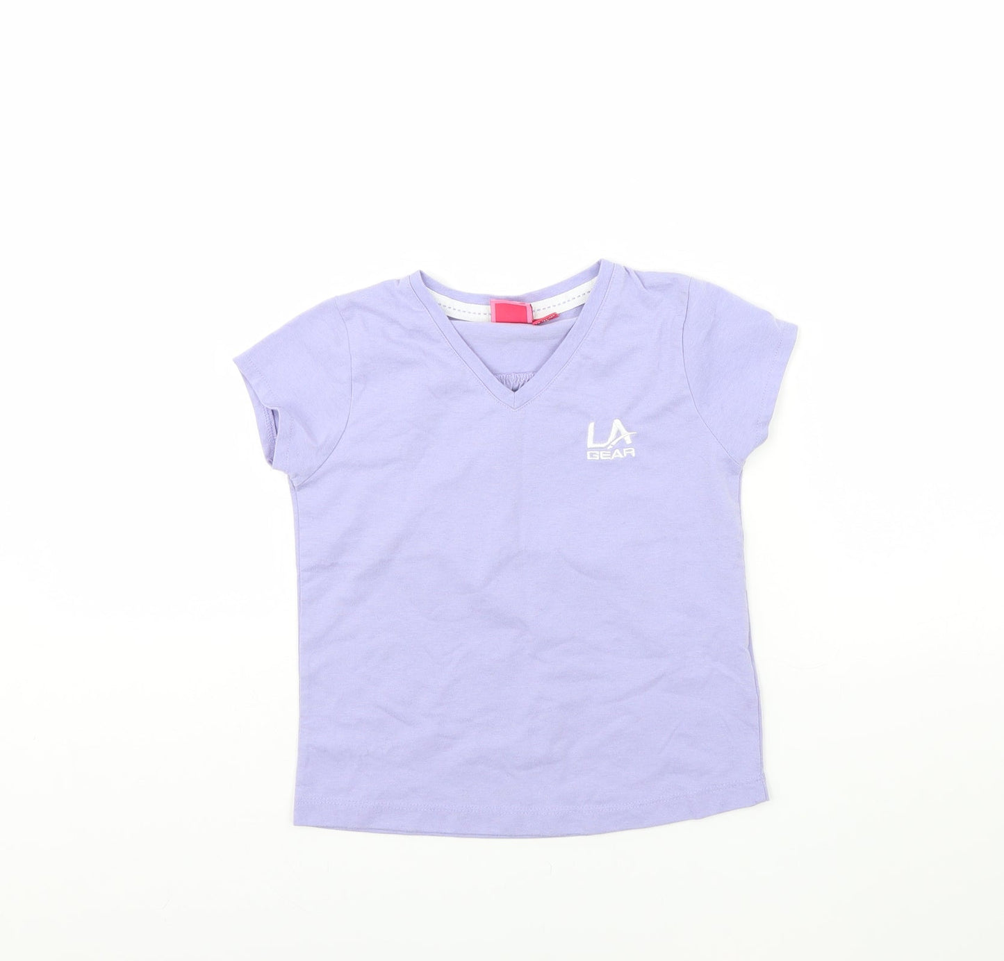 LA Gear Girls Purple   Basic T-Shirt Size 7 Years
