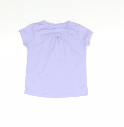 LA Gear Girls Purple   Basic T-Shirt Size 7 Years