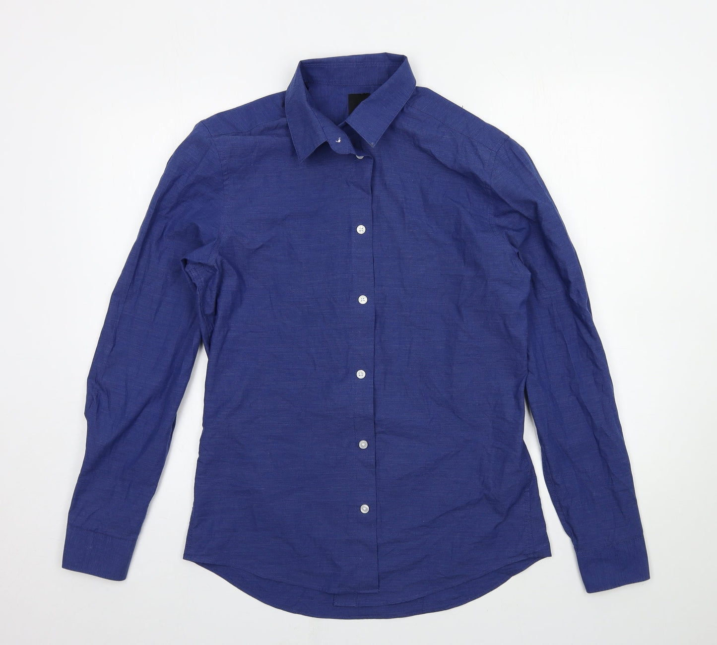 Mens UK Size M H&M Black  Button-Up Long Sleeve Casual Shirt