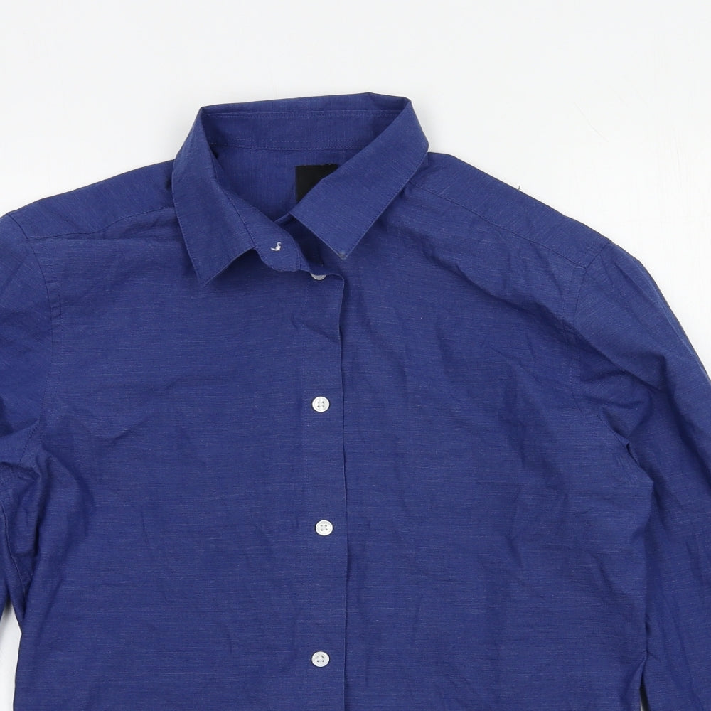 Mens UK Size M H&M Black  Button-Up Long Sleeve Casual Shirt
