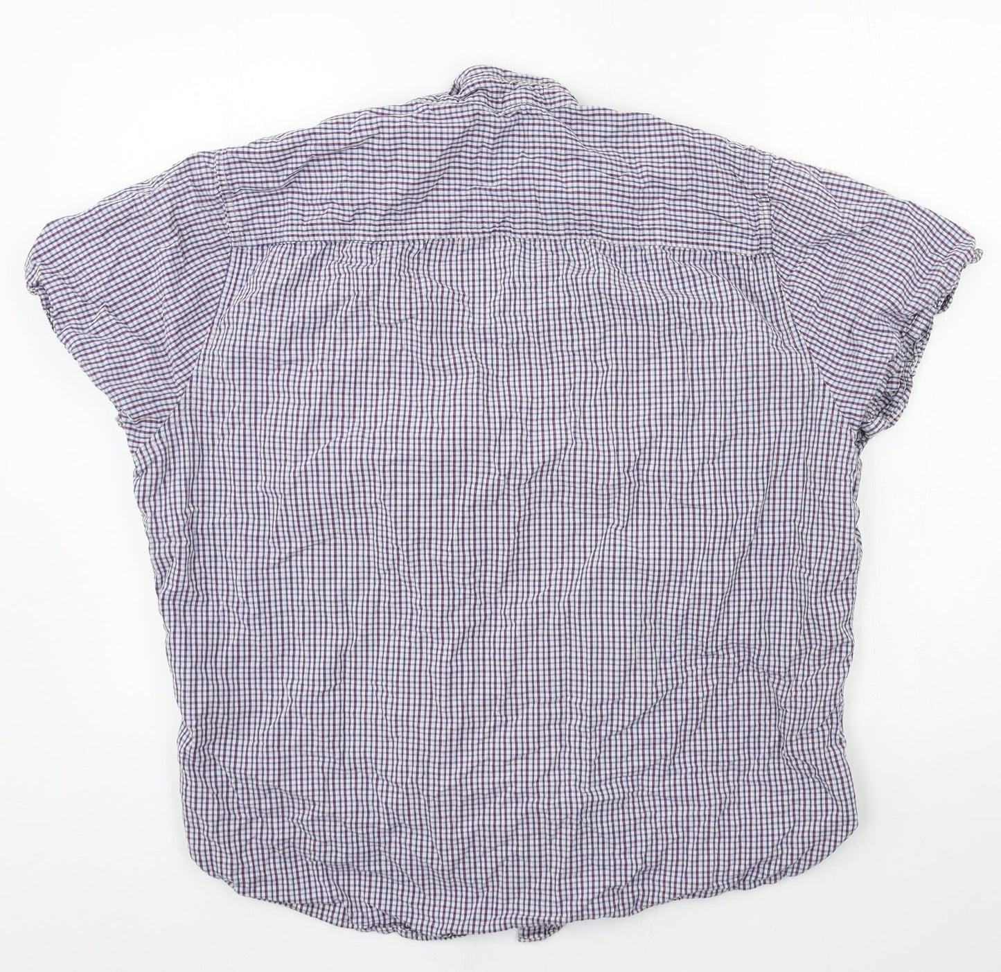 F&F Mens Blue Check   Button-Up Size XL