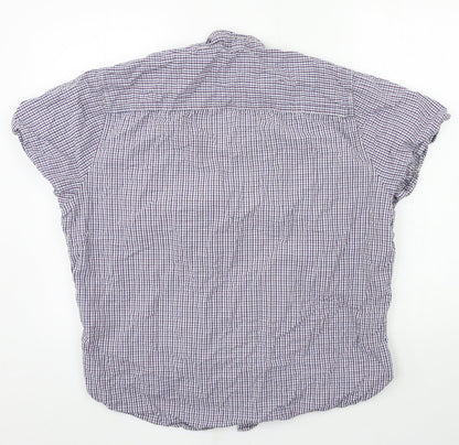 F&F Mens Blue Check   Button-Up Size XL