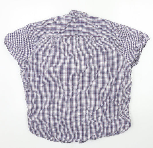 F&F Mens Blue Check   Button-Up Size XL