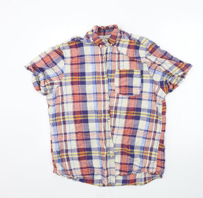 F&F Mens Multicoloured Plaid   Button-Up Size XL