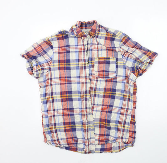 F&F Mens Multicoloured Plaid   Button-Up Size XL