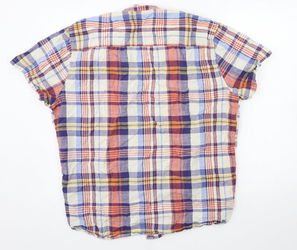 F&F Mens Multicoloured Plaid   Button-Up Size XL