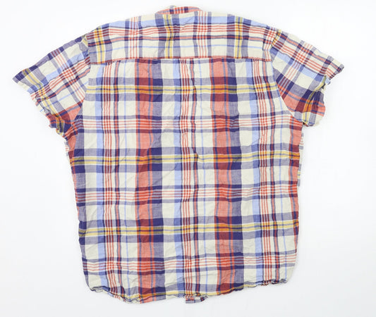 F&F Mens Multicoloured Plaid   Button-Up Size XL