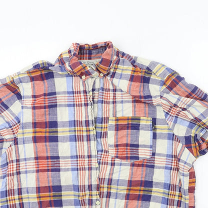 F&F Mens Multicoloured Plaid   Button-Up Size XL