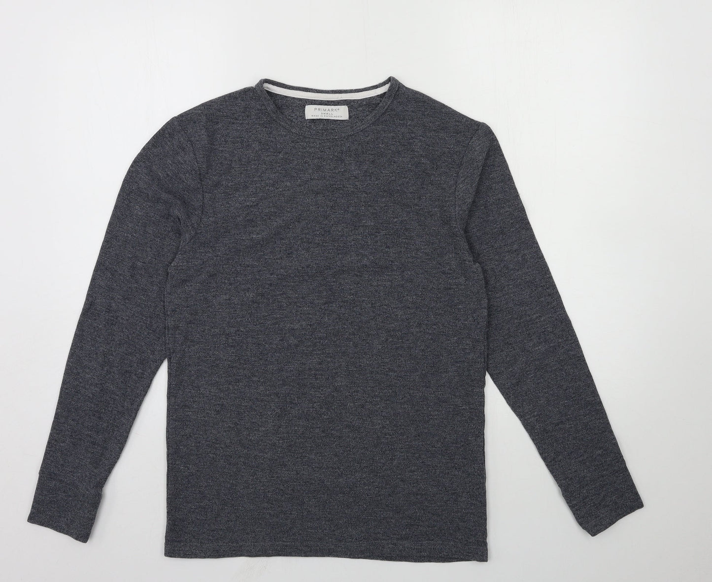 Primark Mens Grey  Knit Pullover Jumper Size S