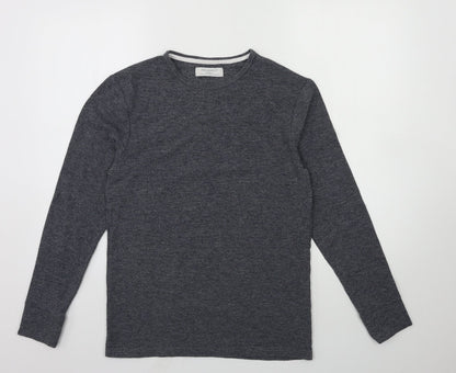 Primark Mens Grey  Knit Pullover Jumper Size S