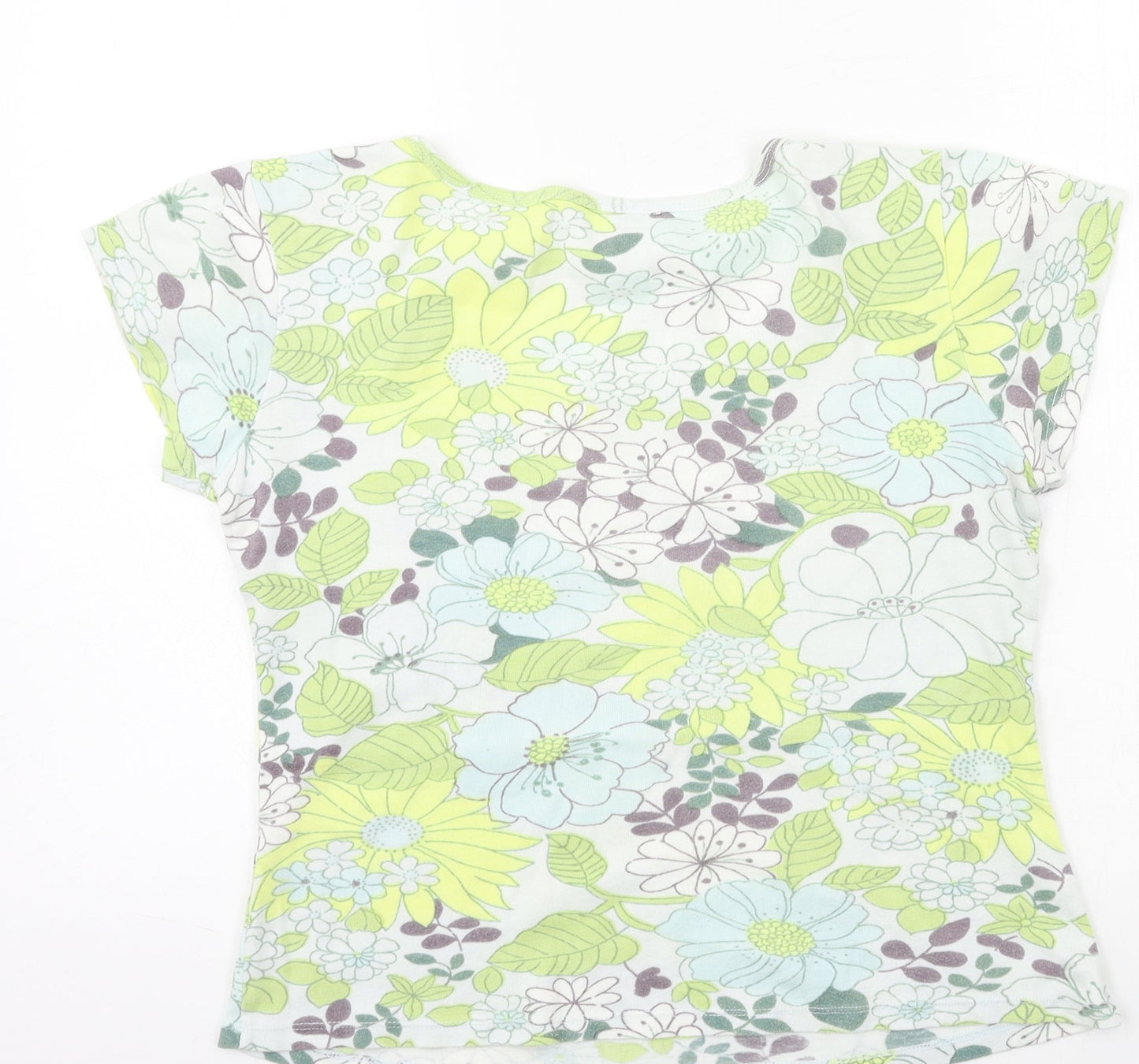 Womens UK Size S M&Co Green Basic T-Shirt