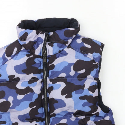 WTX Boys Blue Camouflage  Gilet Jacket Size S