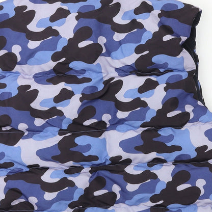 WTX Boys Blue Camouflage  Gilet Jacket Size S