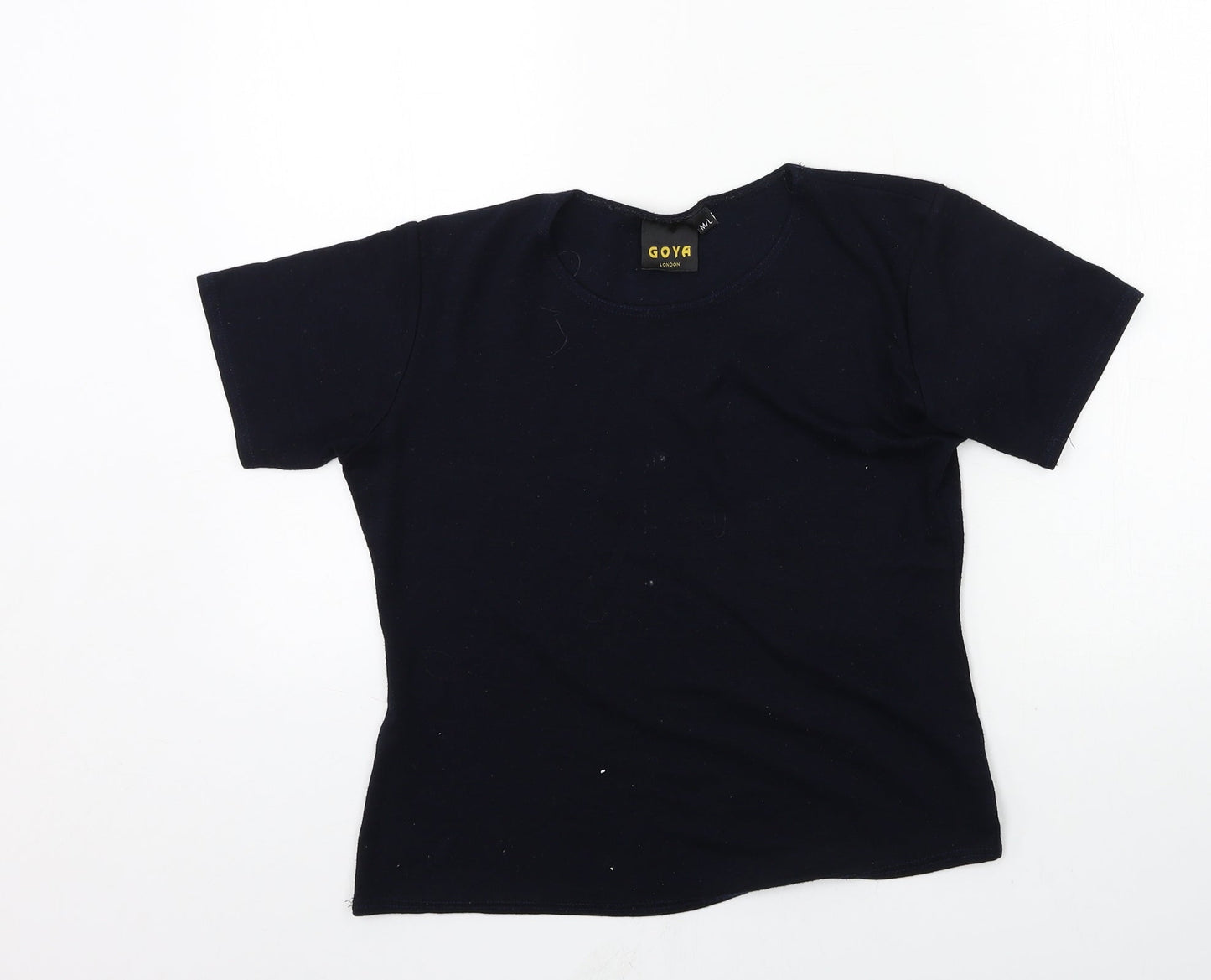 Goya Womens Blue  Jersey Basic T-Shirt Size M
