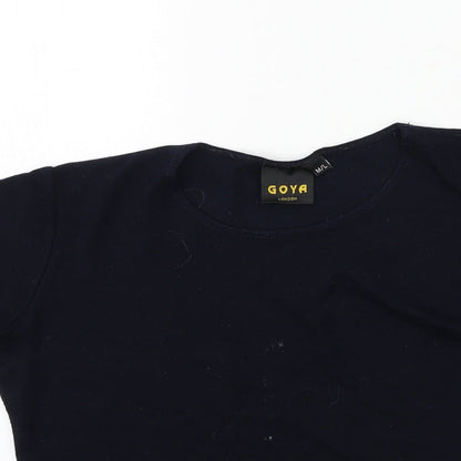 Goya Womens Blue  Jersey Basic T-Shirt Size M
