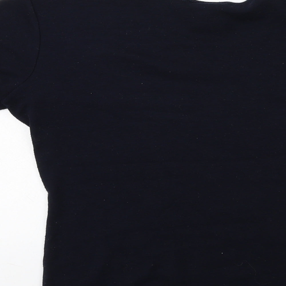 Goya Womens Blue  Jersey Basic T-Shirt Size M