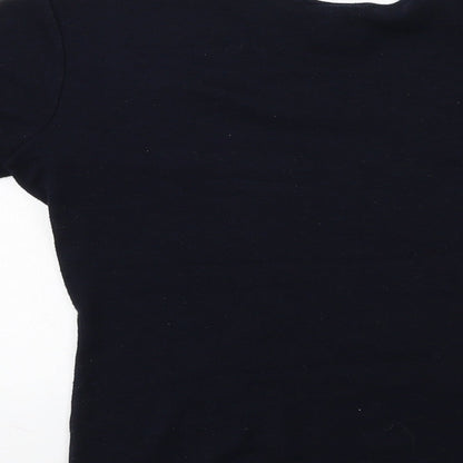 Goya Womens Blue  Jersey Basic T-Shirt Size M