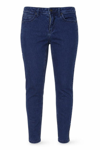Front view of Only women’s blue denim skinny jeans, size M, 24-inch leg