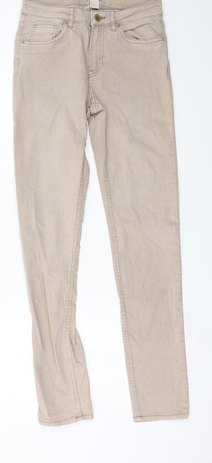 Womens UK Size 8 H&M Regular Fit Straight Brown Jeans