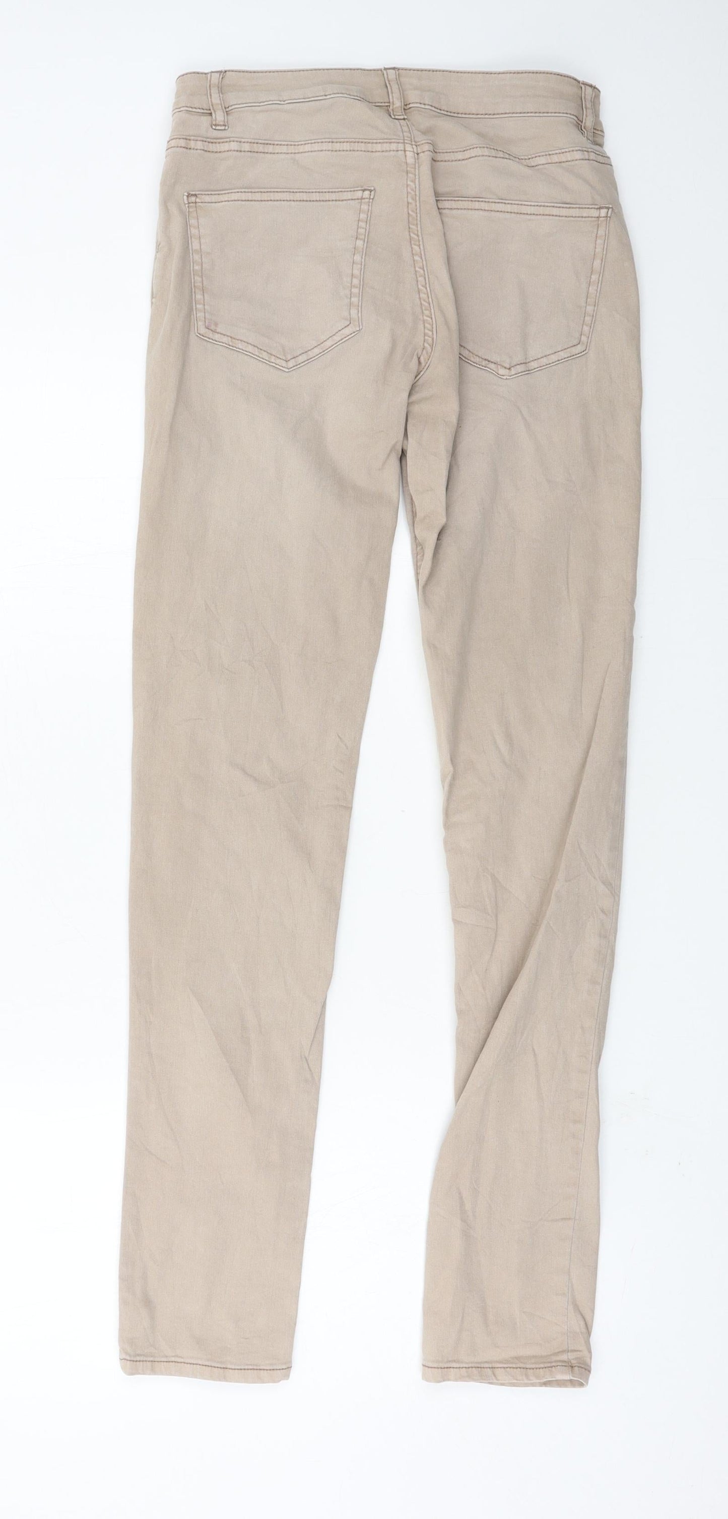 Womens UK Size 8 H&M Regular Fit Straight Brown Jeans