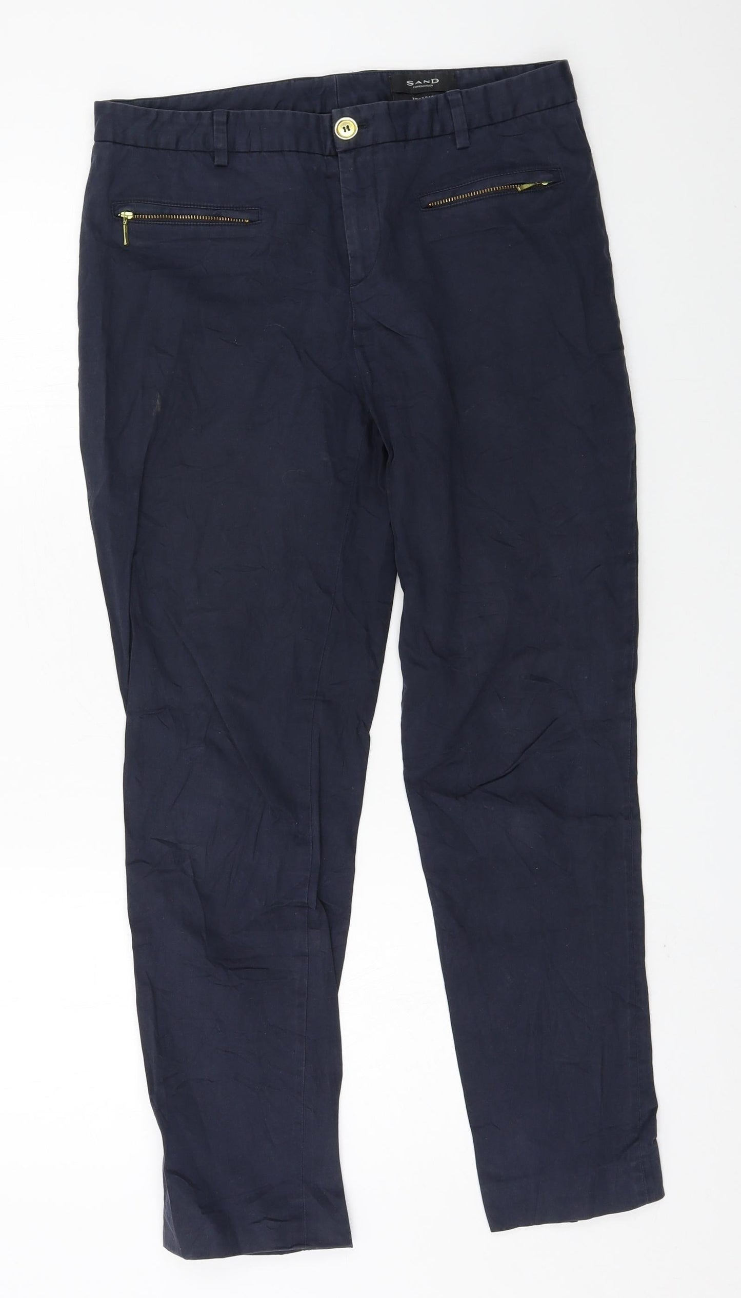 Sand Womens Blue   Capri Trousers Size 10 L27 in