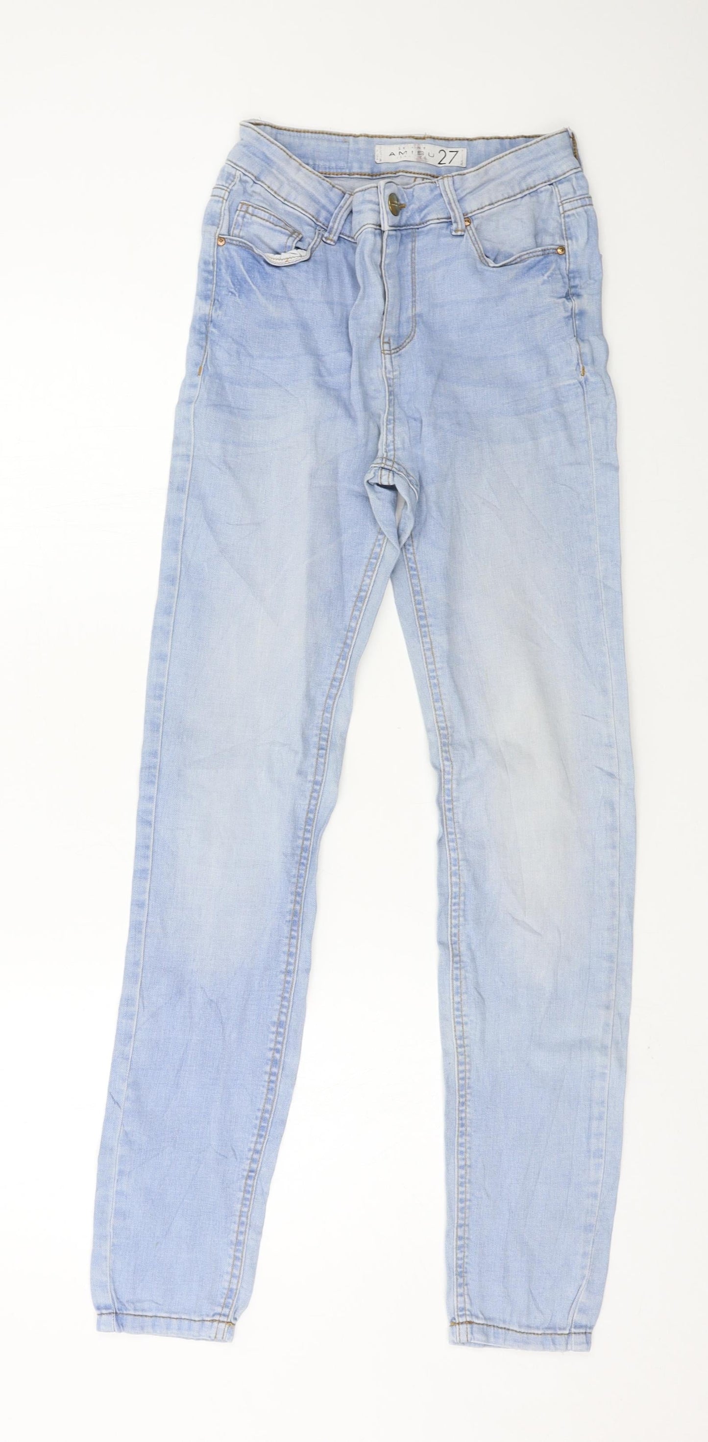 Womens UK Size 27 in Amisu Regular Fit Skinny Blue Jeans