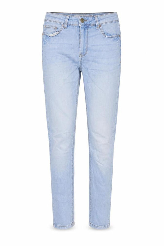 Front view of Amisu women’s blue denim skinny jeans, size UK 27, in, 28-inch leg