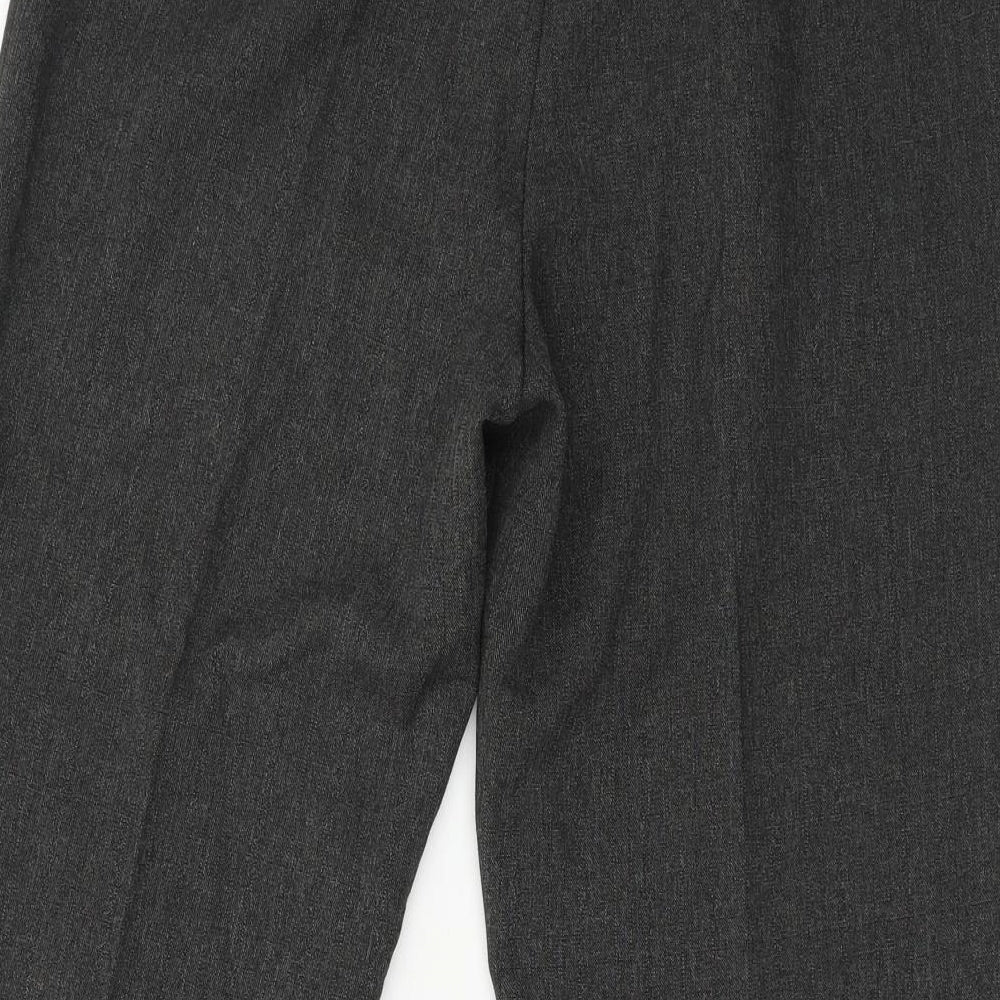 Zet Ka Moda Womens Grey   Cropped Trousers Size 14 L22 in