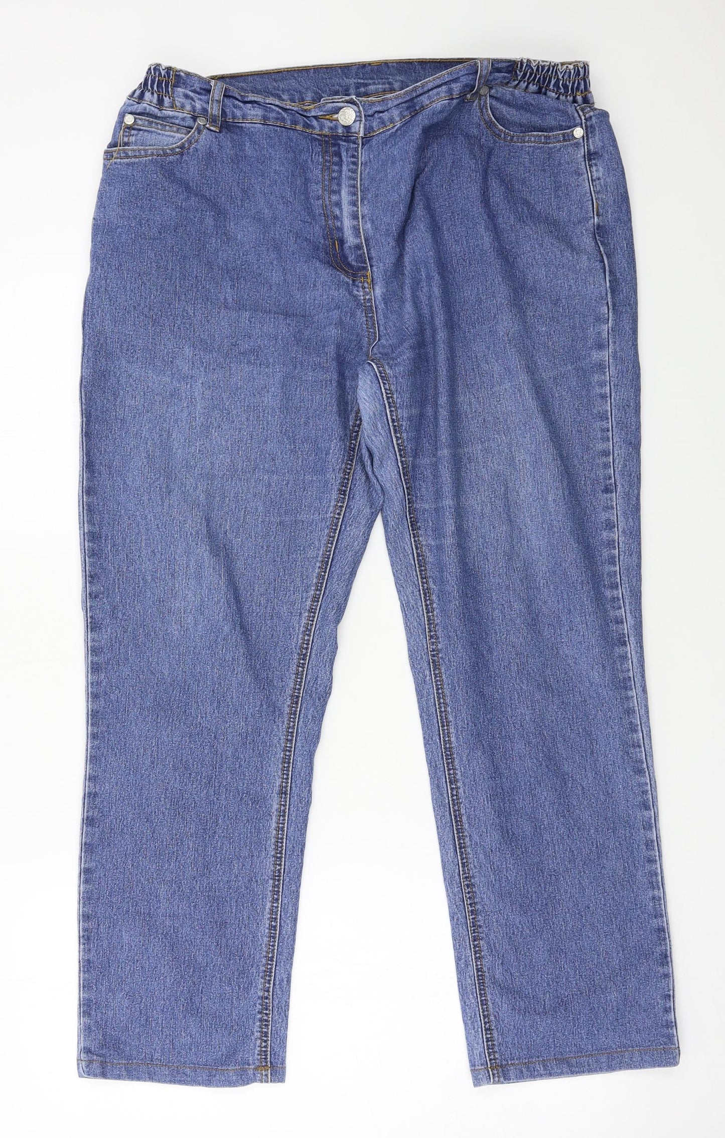 Cellbes Womens Blue  Denim Straight Jeans Size 36 in L26 in