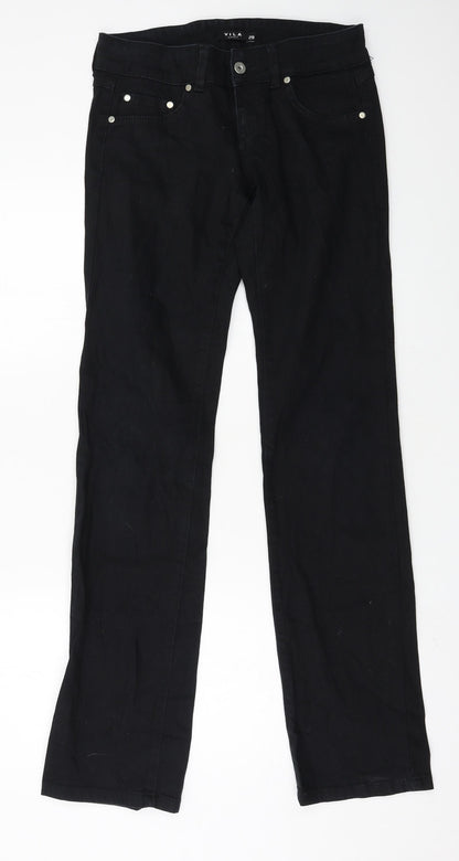 Womens UK Size 29 in VILA Regular Fit Straight Black Jeans