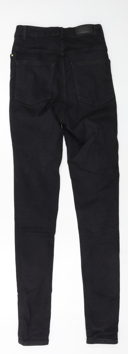 Never Denim Womens Black  Denim Skinny Jeans Size M L30 in