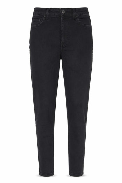 Front view of Denim & Co. women’s grey denim skinny jeans, size UK 6, 27-inch leg