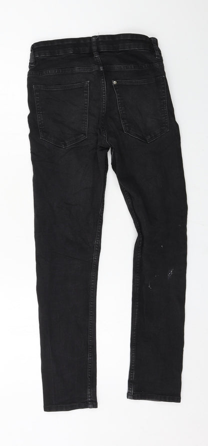 H&M Girls Black  Denim Skinny Jeans Size 11 Years