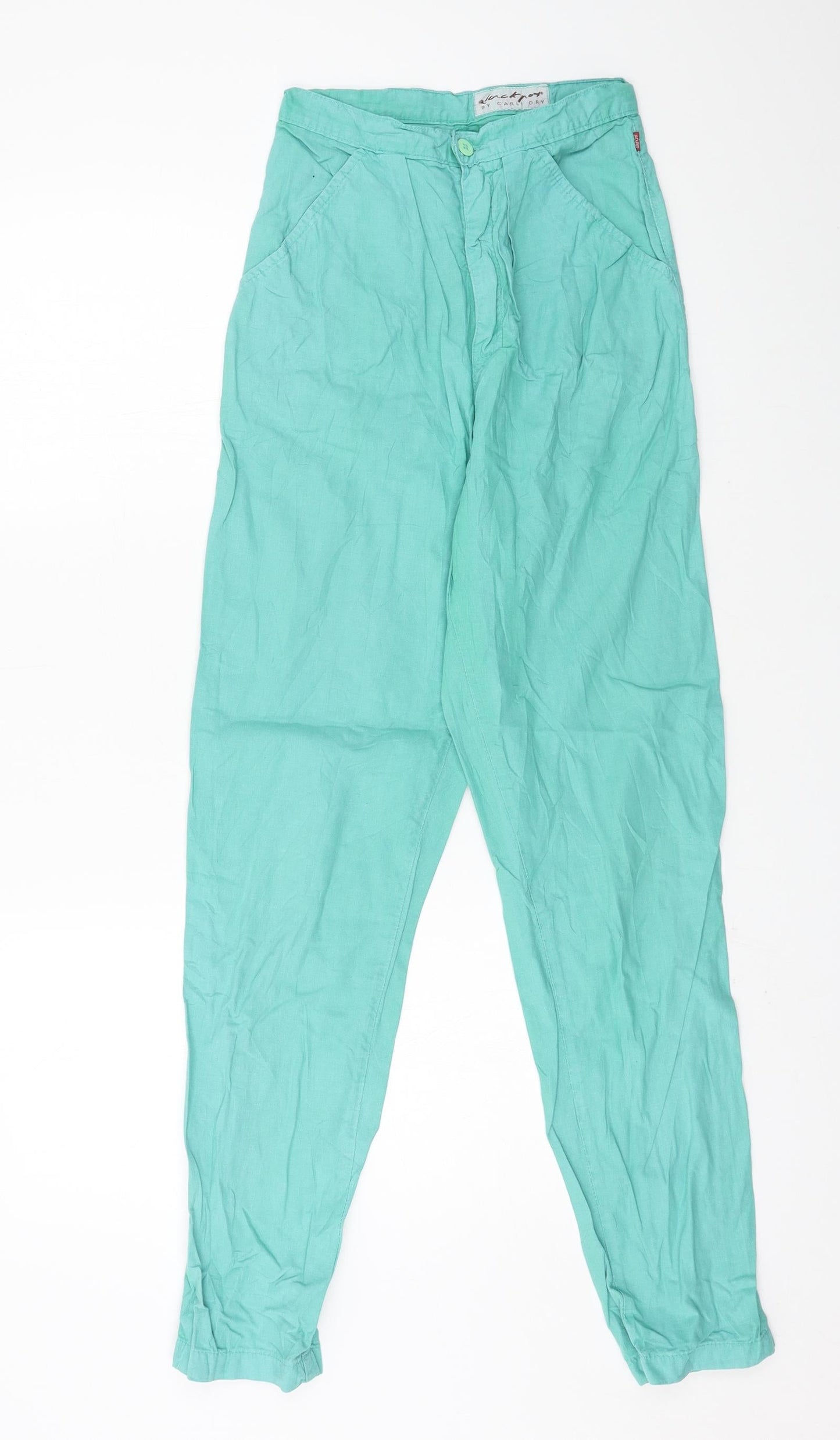 Carl Cry Womens Blue   Chino Trousers Size 24 in L29 in