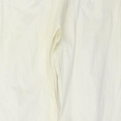 Womens UK Size 14 H&M Regular Fit Skinny Ivory Jeans
