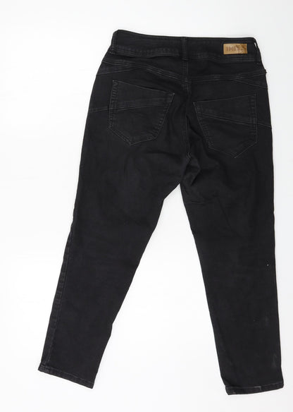 Imitz Womens Black  Denim Straight Jeans Size 10 L24 in