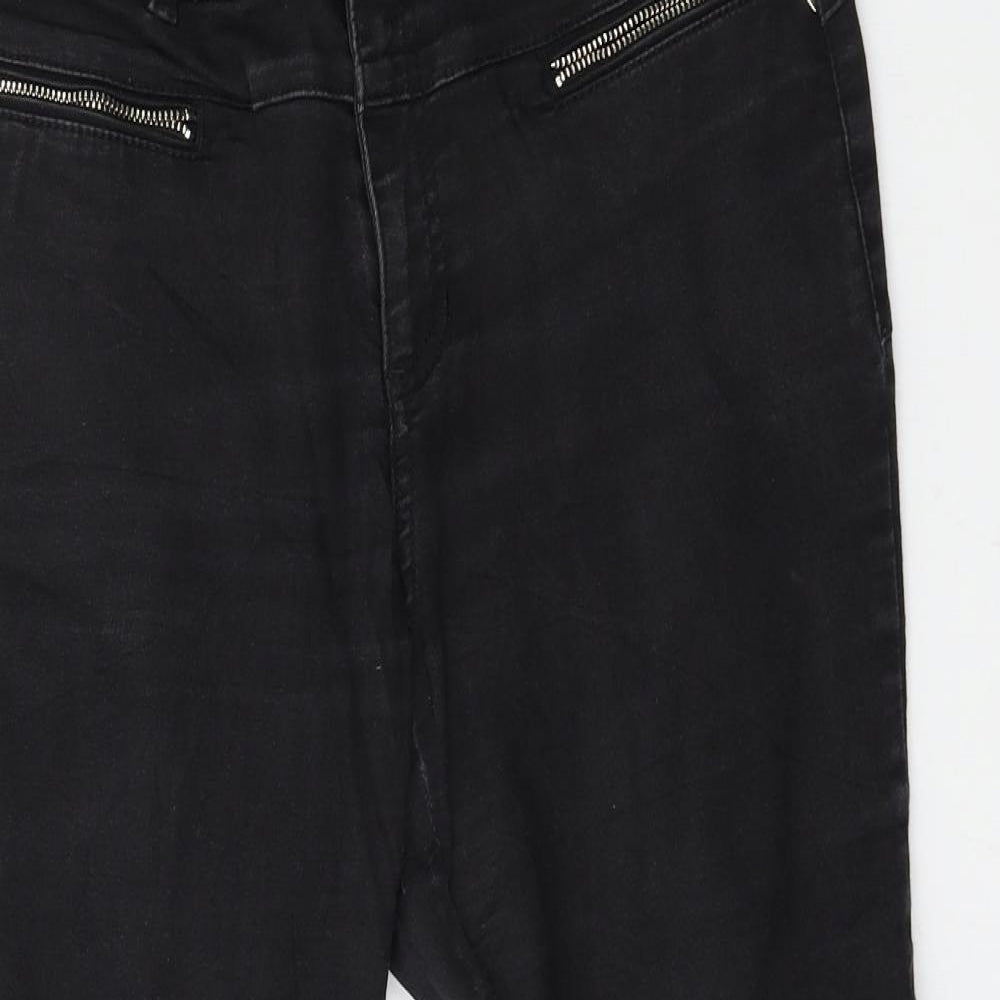 Imitz Womens Black  Denim Straight Jeans Size 10 L24 in