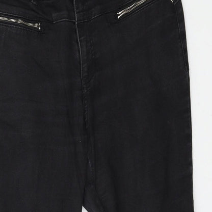 Imitz Womens Black  Denim Straight Jeans Size 10 L24 in