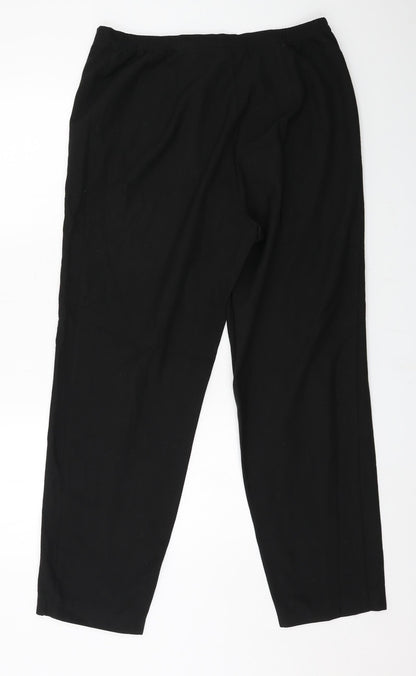 Womens UK Size 14 Debenhams Regular Fit  Black Trousers