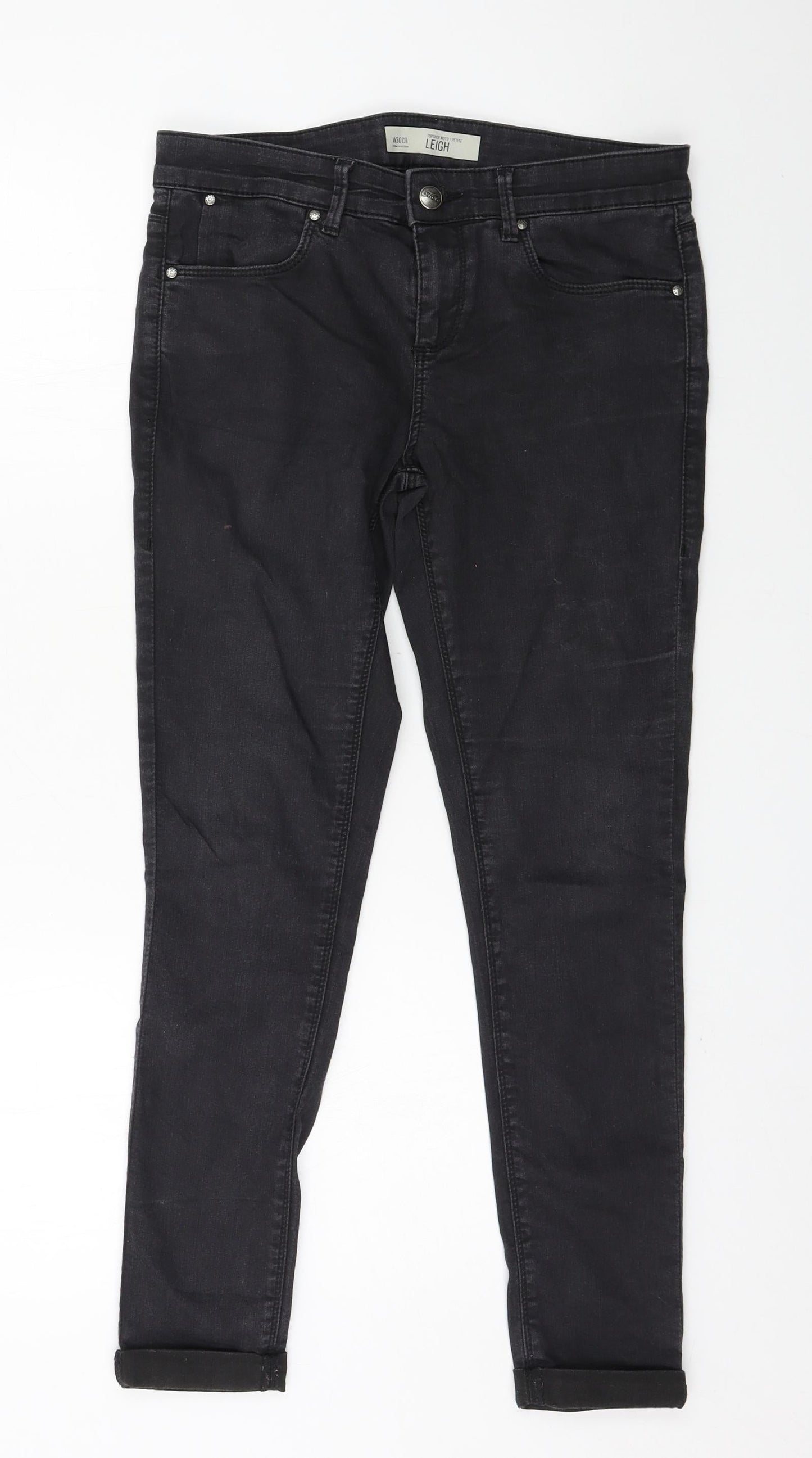 Topshop Womens Grey  Denim Skinny Jeans Size 30 in L28 in