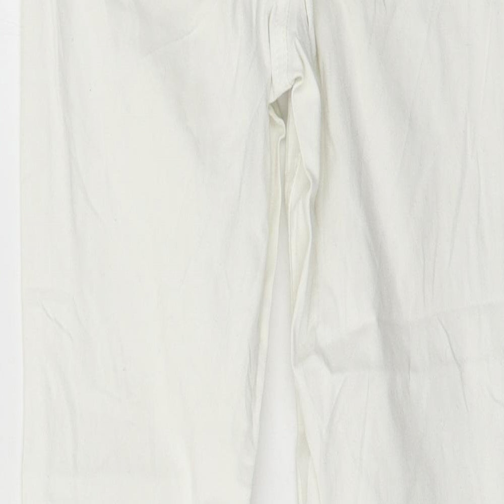 Womens UK Size 28 in Camaïeu Regular Fit Skinny White Jeans