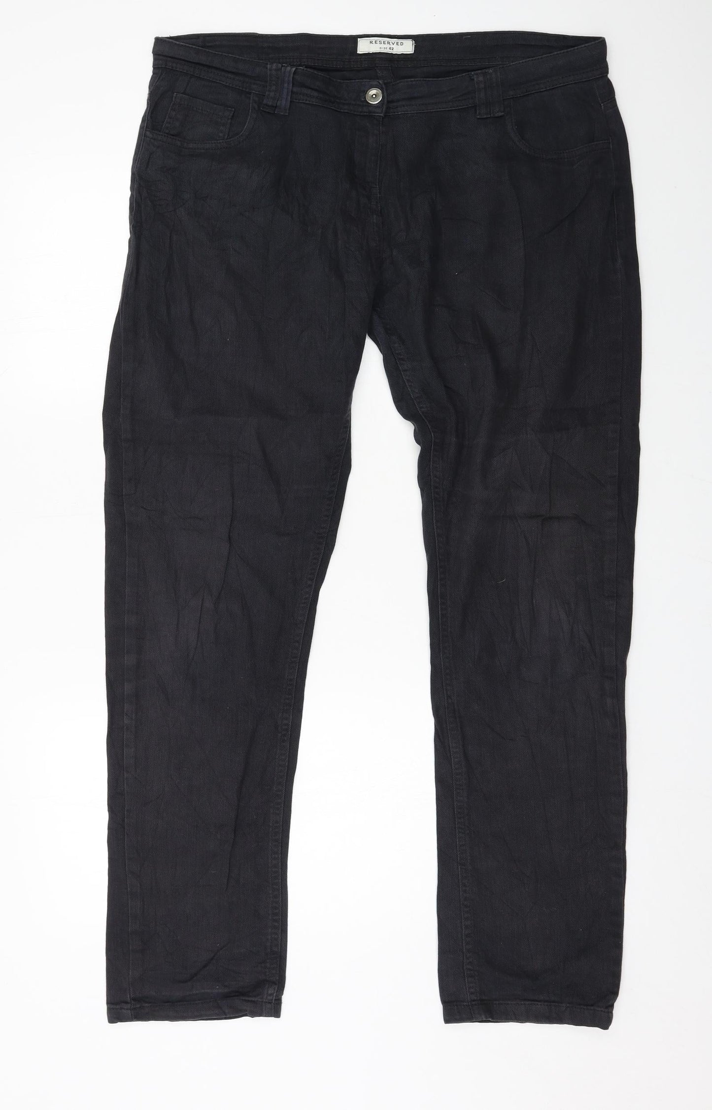 Womens UK Size 14 RESERVED Regular Fit Straight Grey Jeans