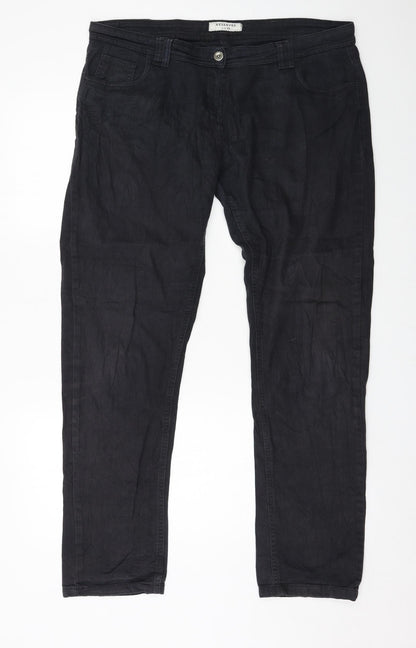 Womens UK Size 14 RESERVED Regular Fit Straight Grey Jeans