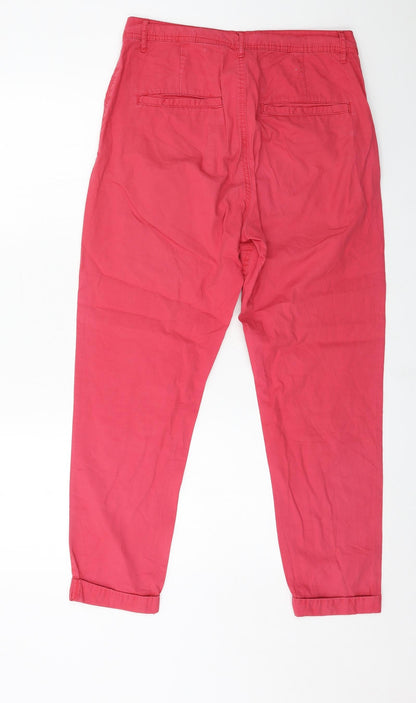 Womens UK Size 10 Divided Regular Fit Chino Pink Trousers