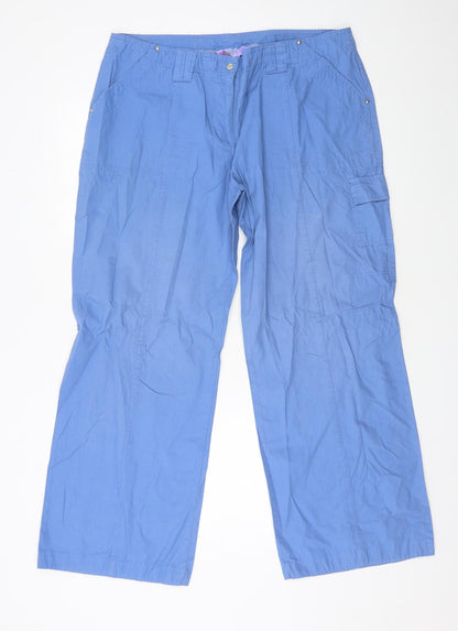 Papaya Womens Blue   Cargo Shorts Size 36 in