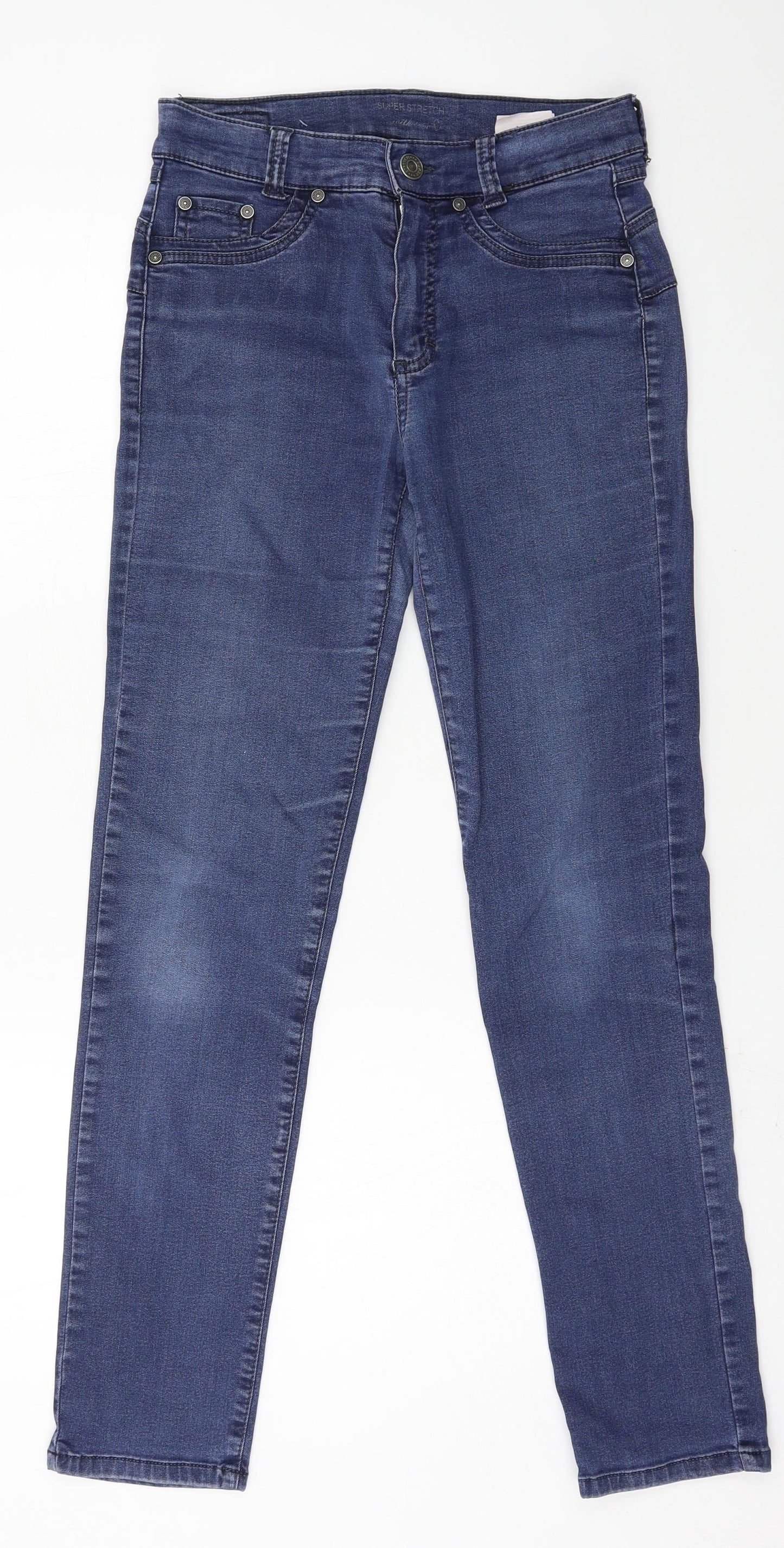 Preworn Womens Blue  Denim Skinny Jeans Size 8 L29 in