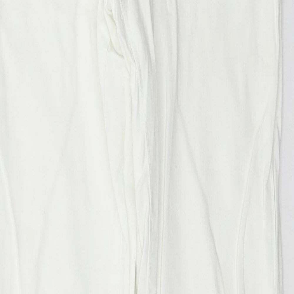 Denim & Co. Womens White  Denim Skinny Jeans Size 10 L31 in