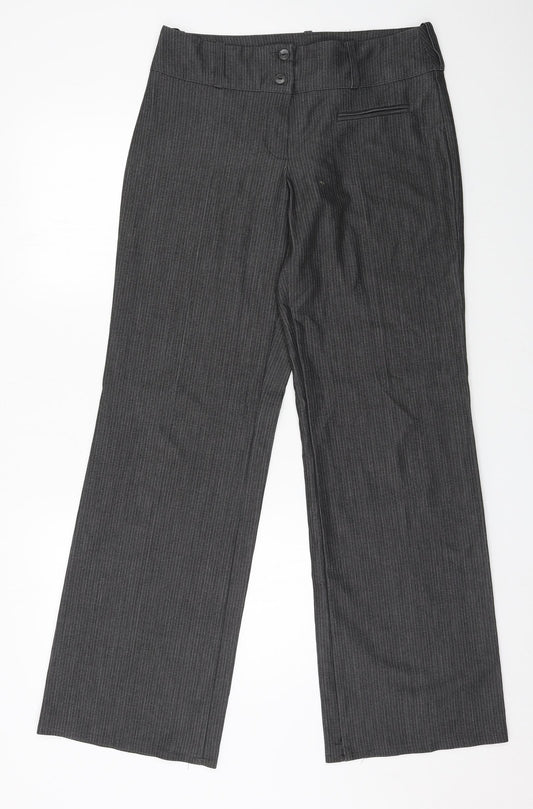 Womens UK Size 12 Preworn Regular Fit  Green Trousers